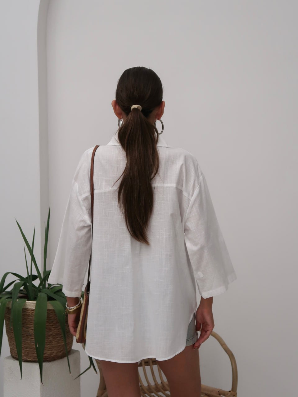 Keten Oversize Gömlek - Kimono